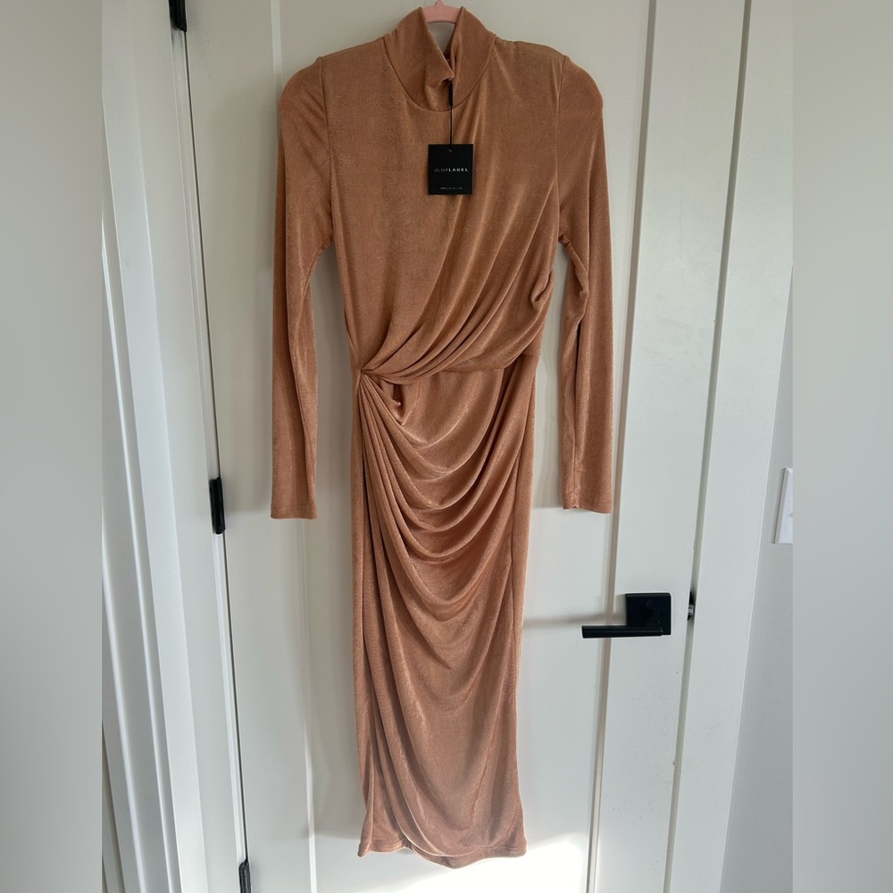 JLUXLABEL Gold body-con dress, NEVER WORN